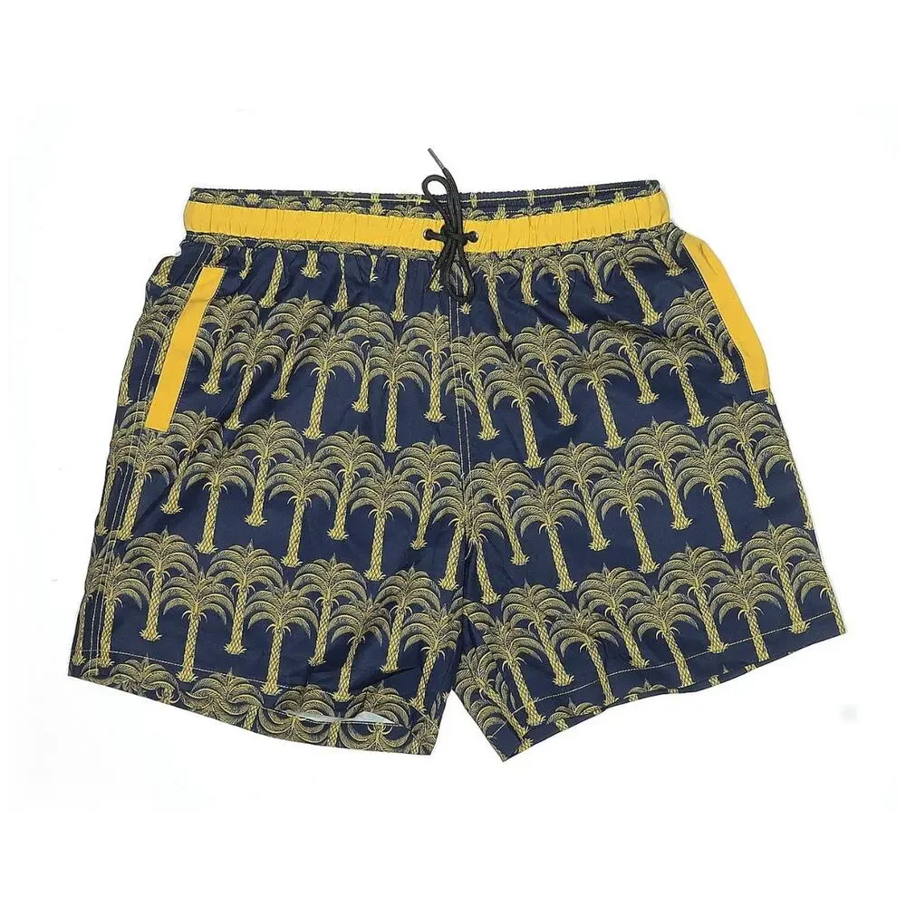 Krissy King Palm Dreams Trees Print Swim Trunks M